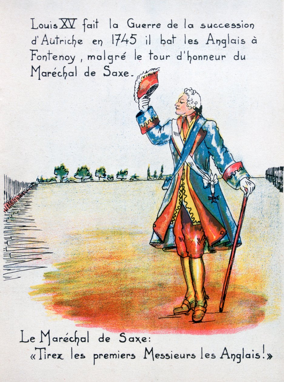 Marsalkka Maurice de Saxe, Fontenoyn taistelu, 11. toukokuuta 1745 1900-luku tekijältä Unbekannt