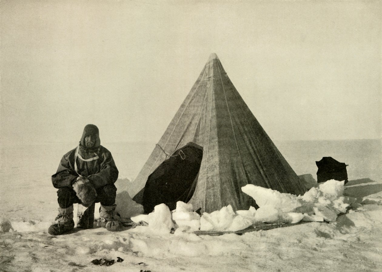 Marshall teltan ulkopuolella, leirillä, 1908, 1909. tekijältä Unbekannt