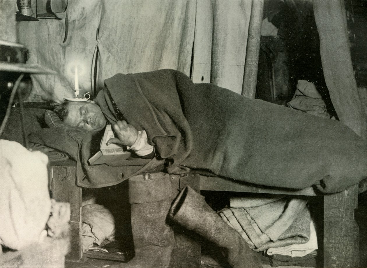 Marston sängyssään, vuodelta 1908, 1909. tekijältä Unbekannt