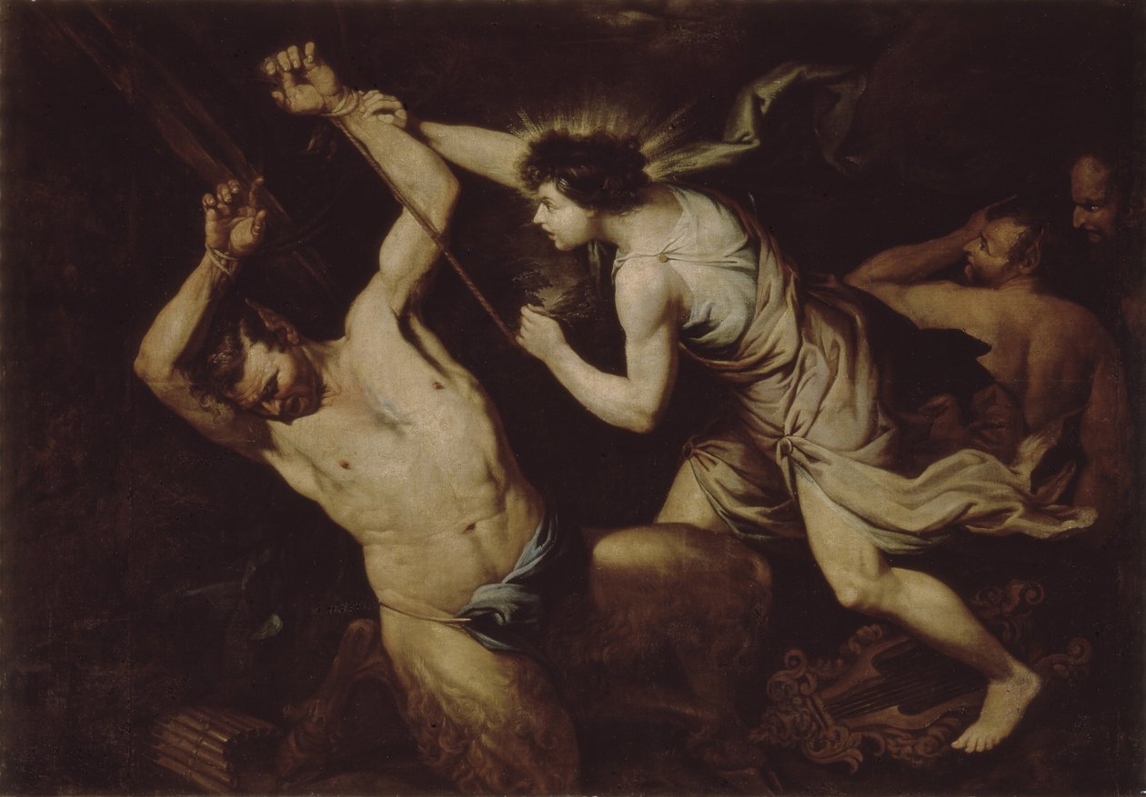 Marsyas ja Apollo tekijältä Unbekannt