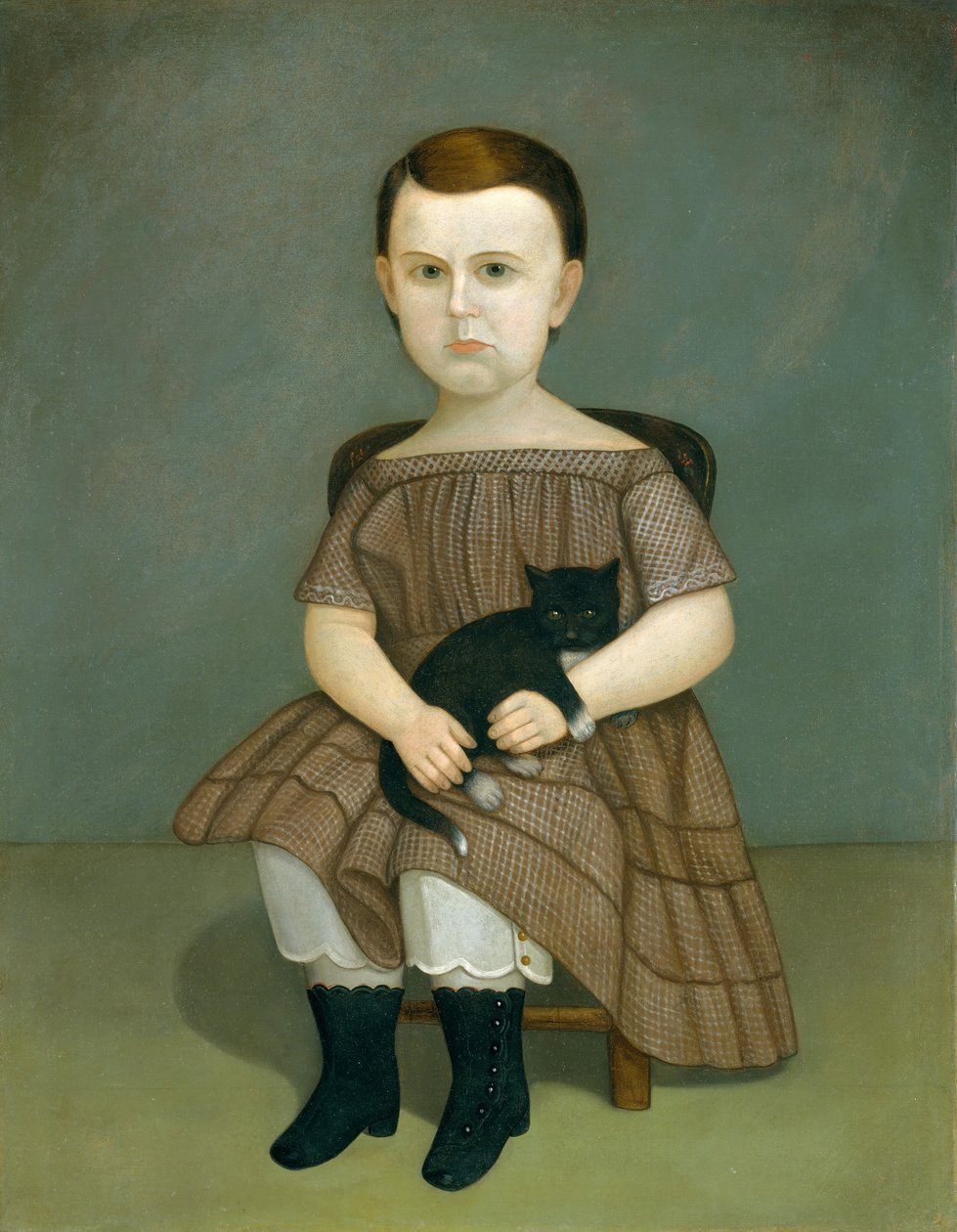 Martha Bartlett kissan kanssa, n. 1860. tekijältä Unbekannt