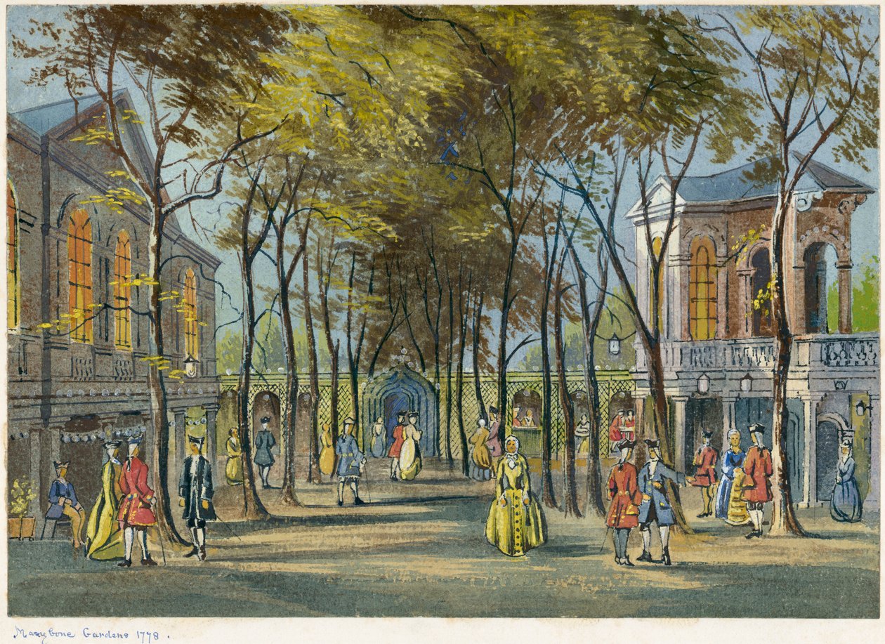 Marylebone Gardens, Lontoo, 1778 tekijältä Unbekannt