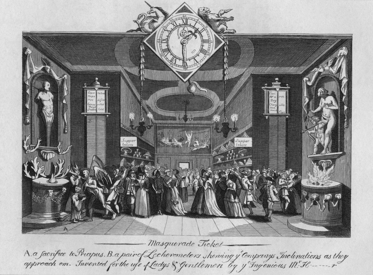 Naamiaislippu, 1727, 1827. tekijältä Unbekannt