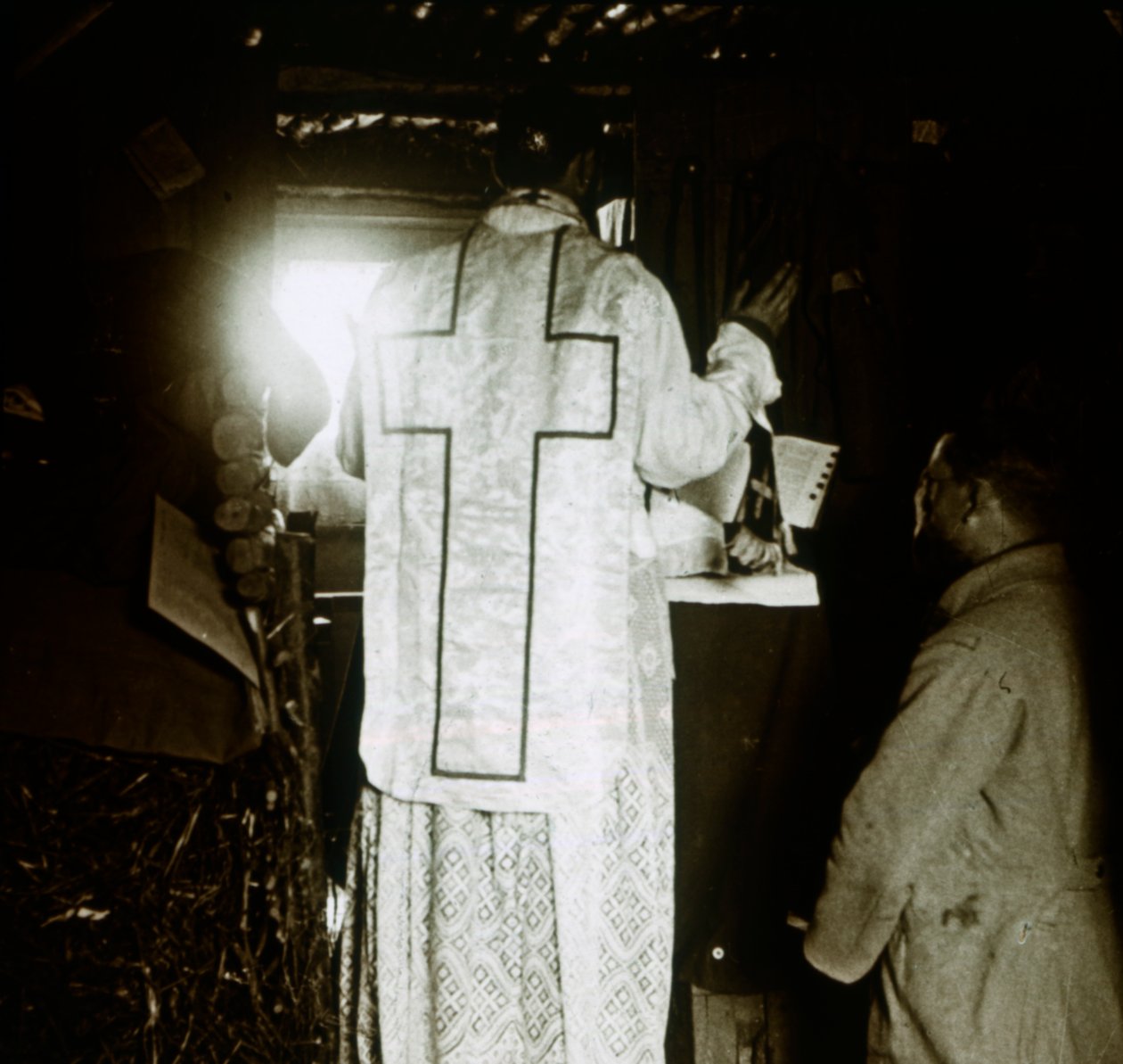 Messu juoksuhaudoissa, c1914-c1918 tekijältä Unbekannt