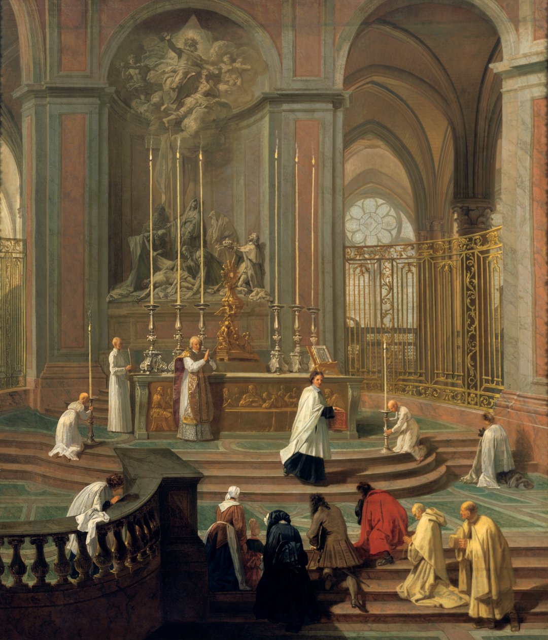 Canon de la Porten eli Notre Damen pääalttarin messu Pariisissa, 1708-1710 tekijältä Unbekannt