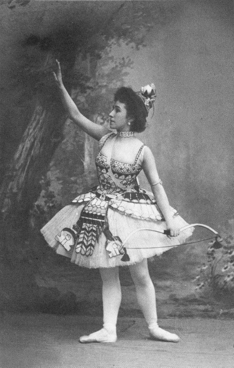 Mathilde Kschessinska prinsessa Aspician roolissa baletissa Faraon tytär tekijältä Unbekannt