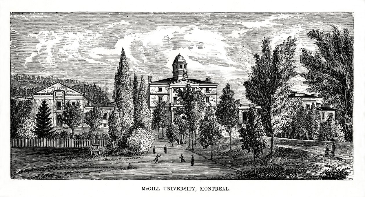 McGill University, Montreal, Kanada, 1800-luku tekijältä Unbekannt