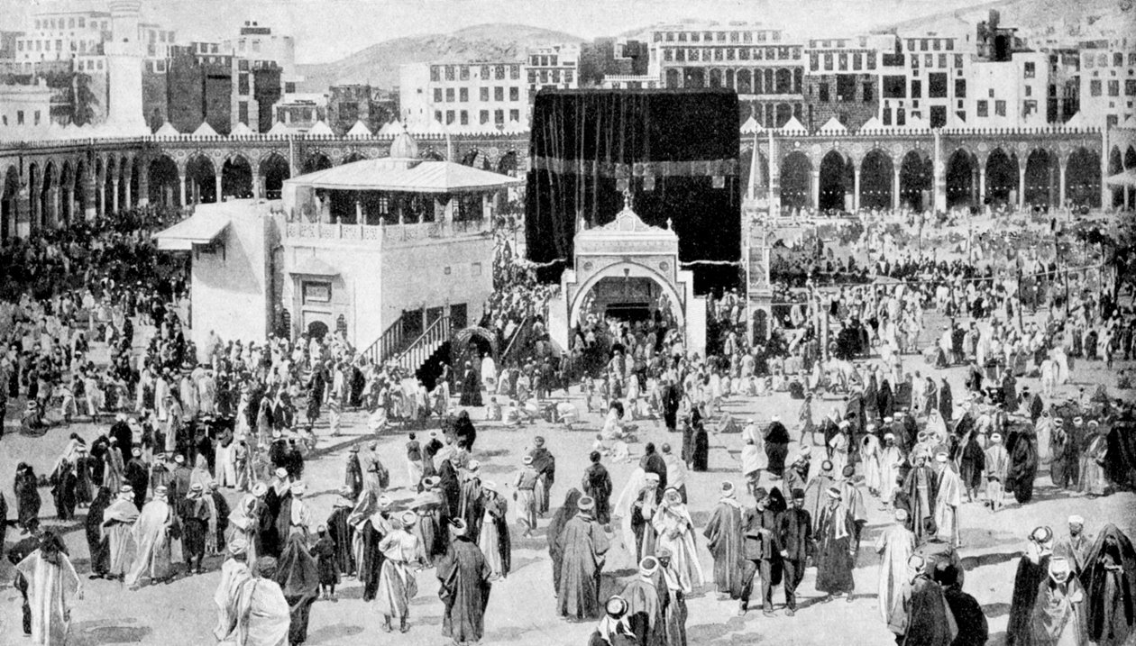 Mekan suuri moskeija, Mekka, Saudi-Arabia, 1922 tekijältä Unbekannt