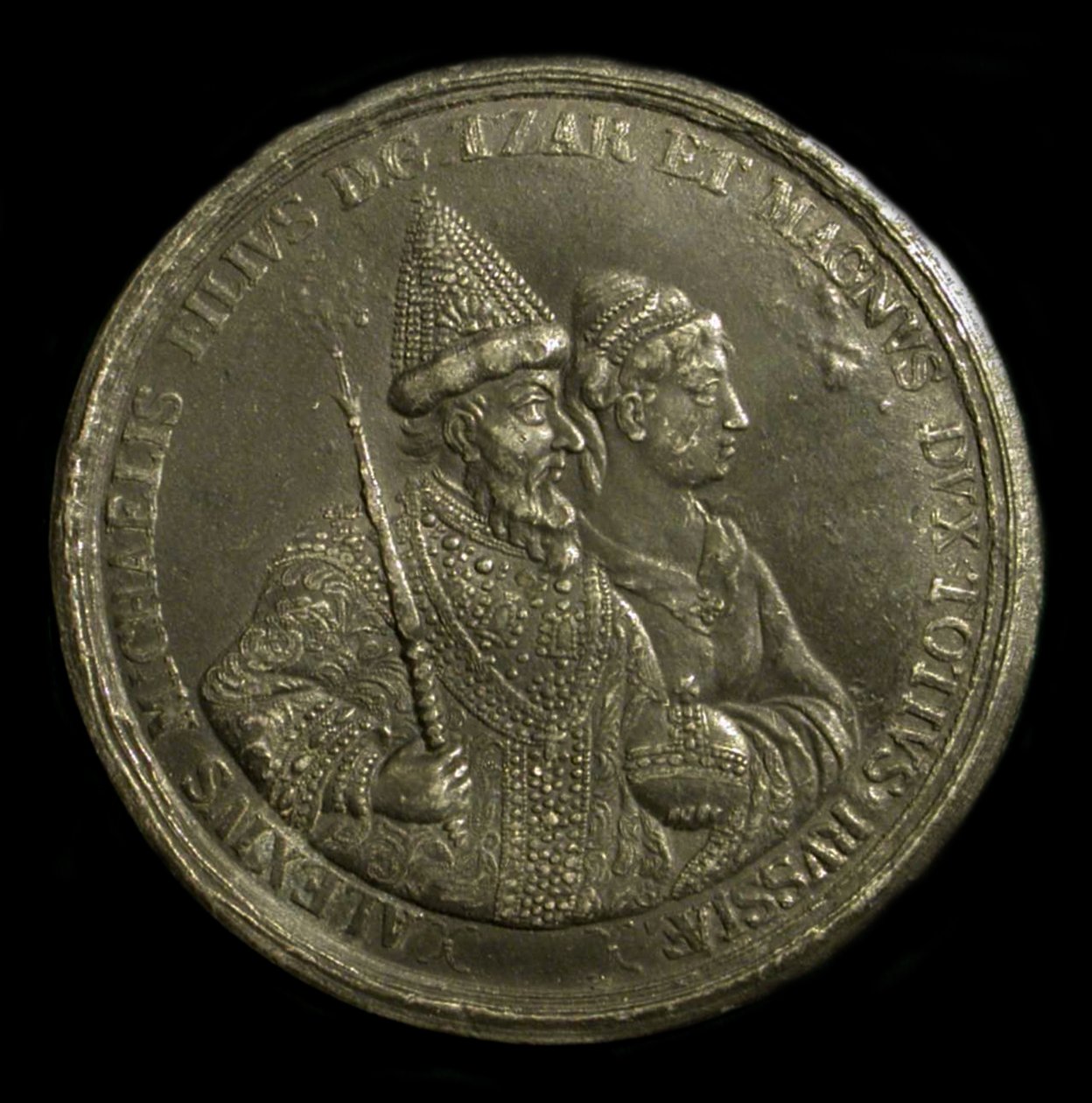 Venäjän tsaari Aleksis I -mitali Pietari Suuren syntymän kunniaksi, noin 1775 tekijältä Unbekannt