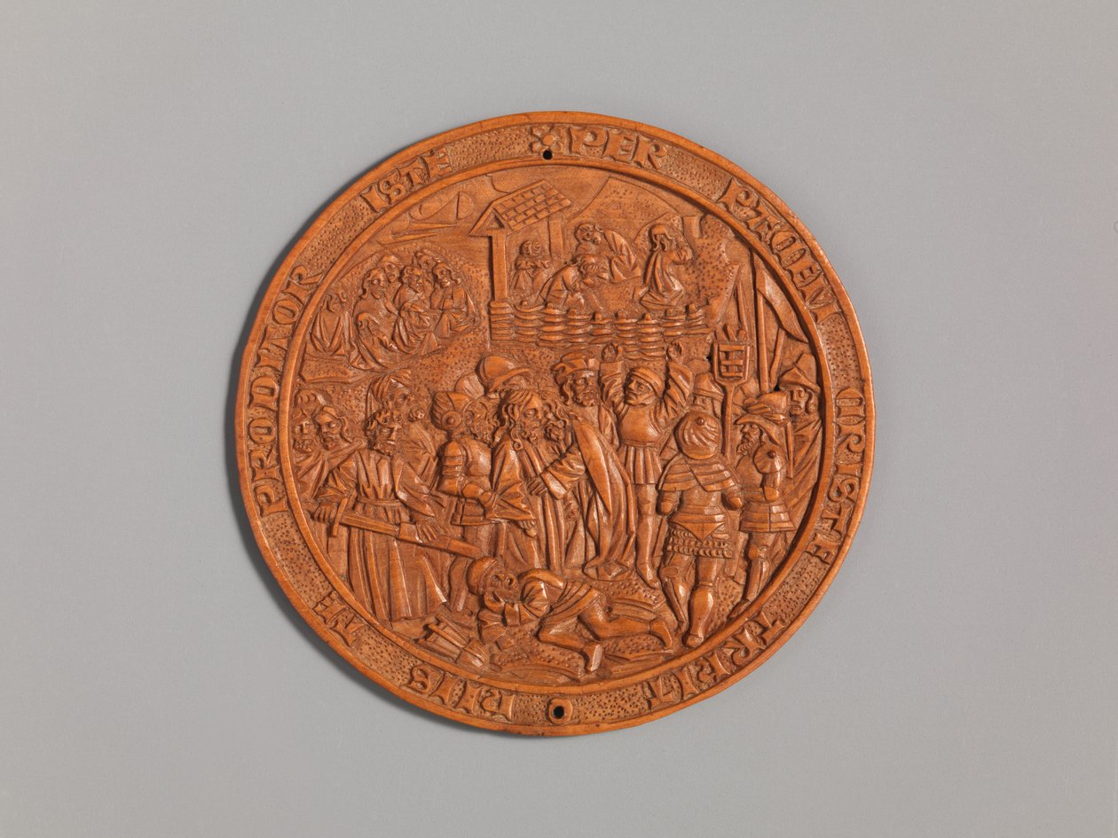 Medaljonki Jeesuksen pettämisestä, 1500-luvun alku. tekijältä Unbekannt