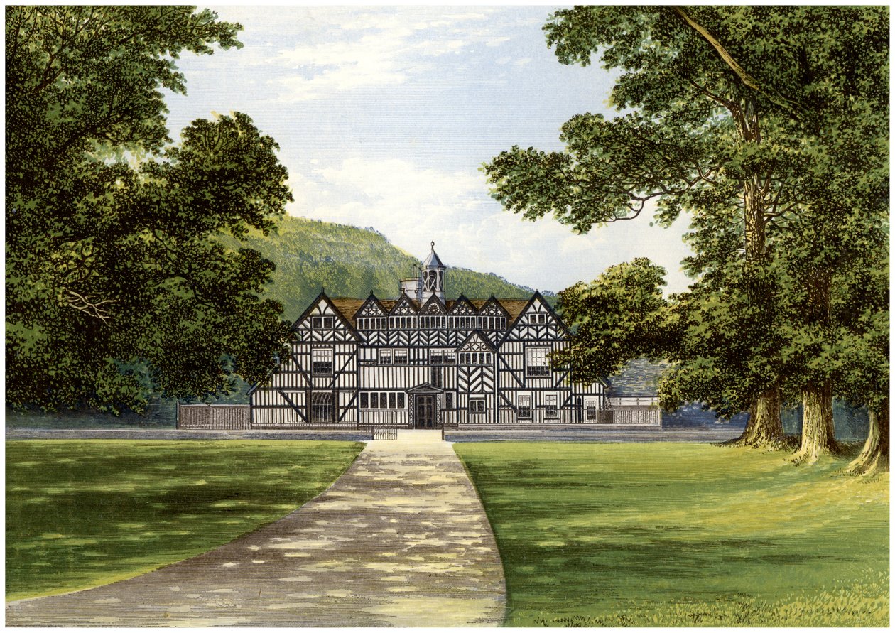 Meer Hall, lähellä Droitwichia, Worcestershire, Bearcroft-perheen koti, c1880 tekijältä Unbekannt