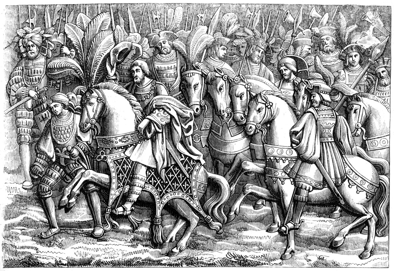 Tapaaminen kultakankaalla, 1500-luku 1849 tekijältä Unbekannt