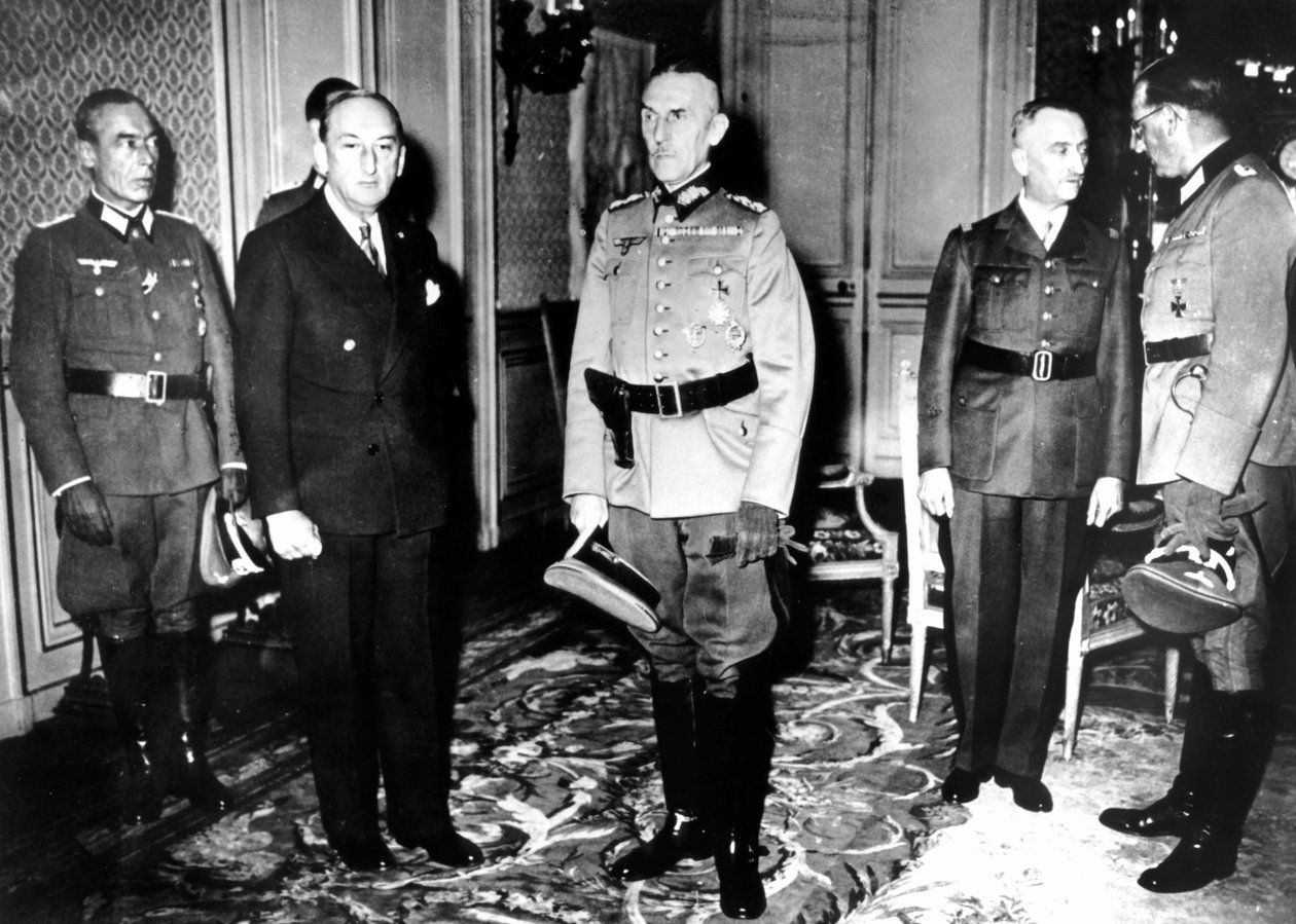 Tapaaminen saksalaisten upseerien ja Ranskan Vichyn hallituksen virkamiesten välillä, Ranska, 1940-1944 tekijältä Unbekannt