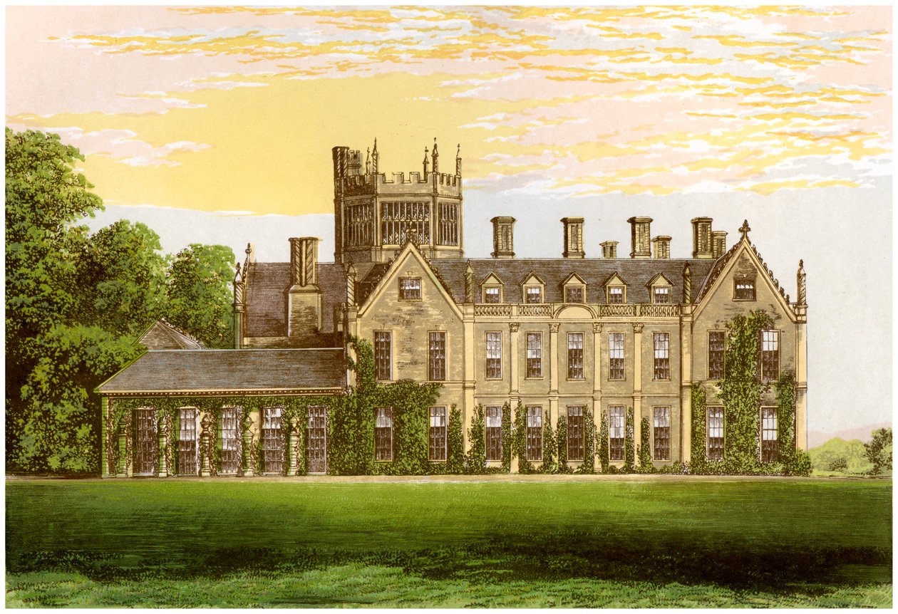 Melbury House, Dorset, Ilchesterin jaarlin koti, vuodelta 1880 tekijältä Unbekannt