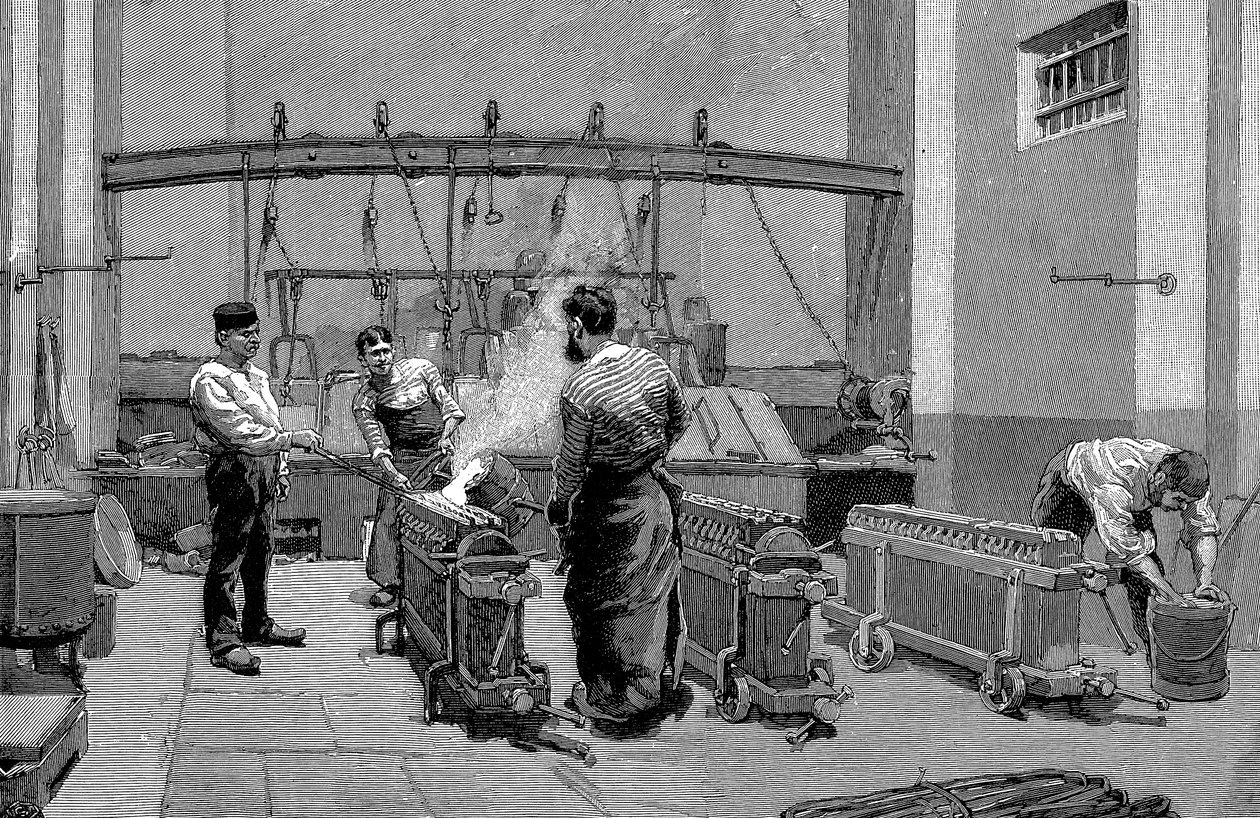 Sulatustalo Pariisin rahapajassa, 1892 tekijältä Unbekannt