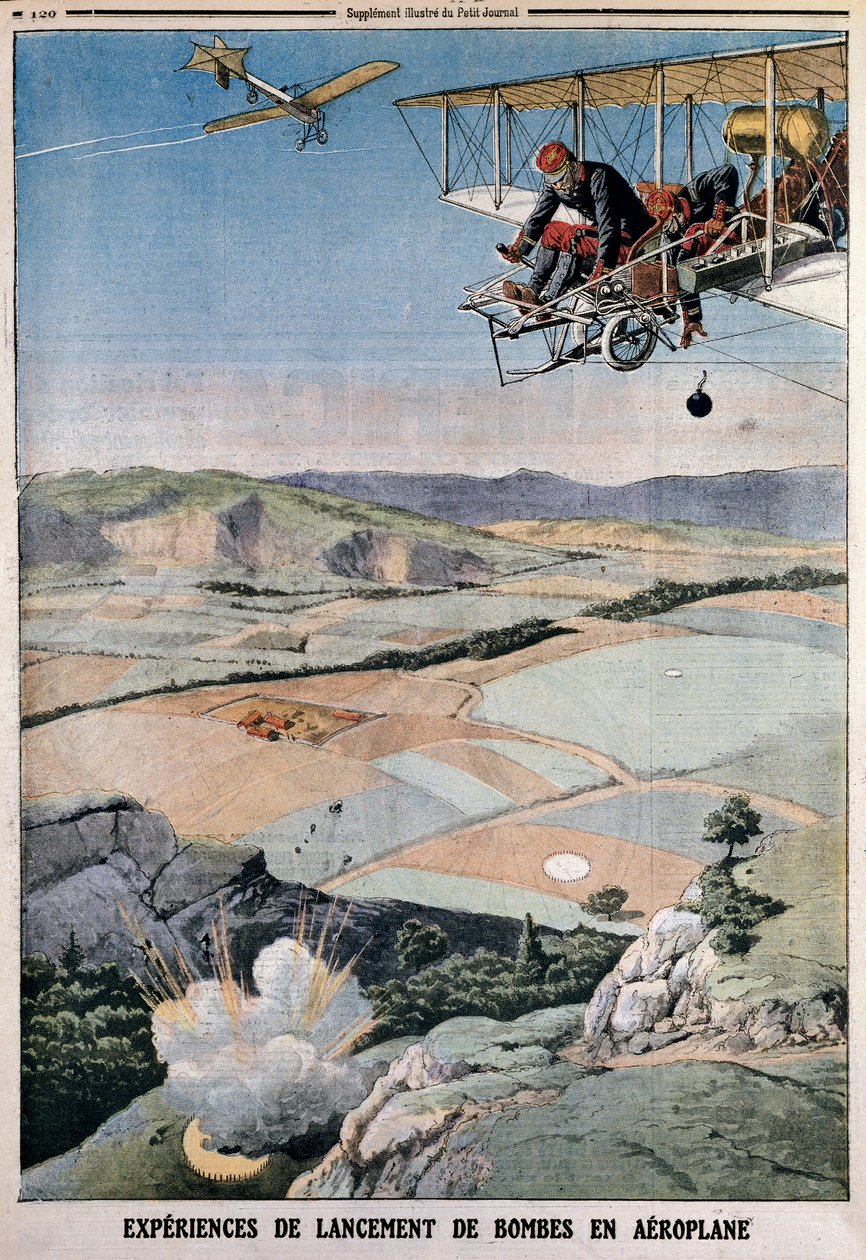 Ranskan ilmavoimien jäseniä pommiharjoituksissa Chalonsissa, 1912 tekijältä Unbekannt