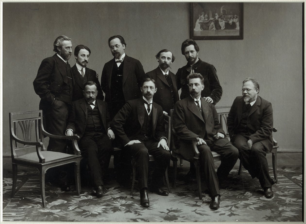 Sreda-kirjallisuusryhmän jäsenet keskiviikkona 1910 tekijältä Unbekannt