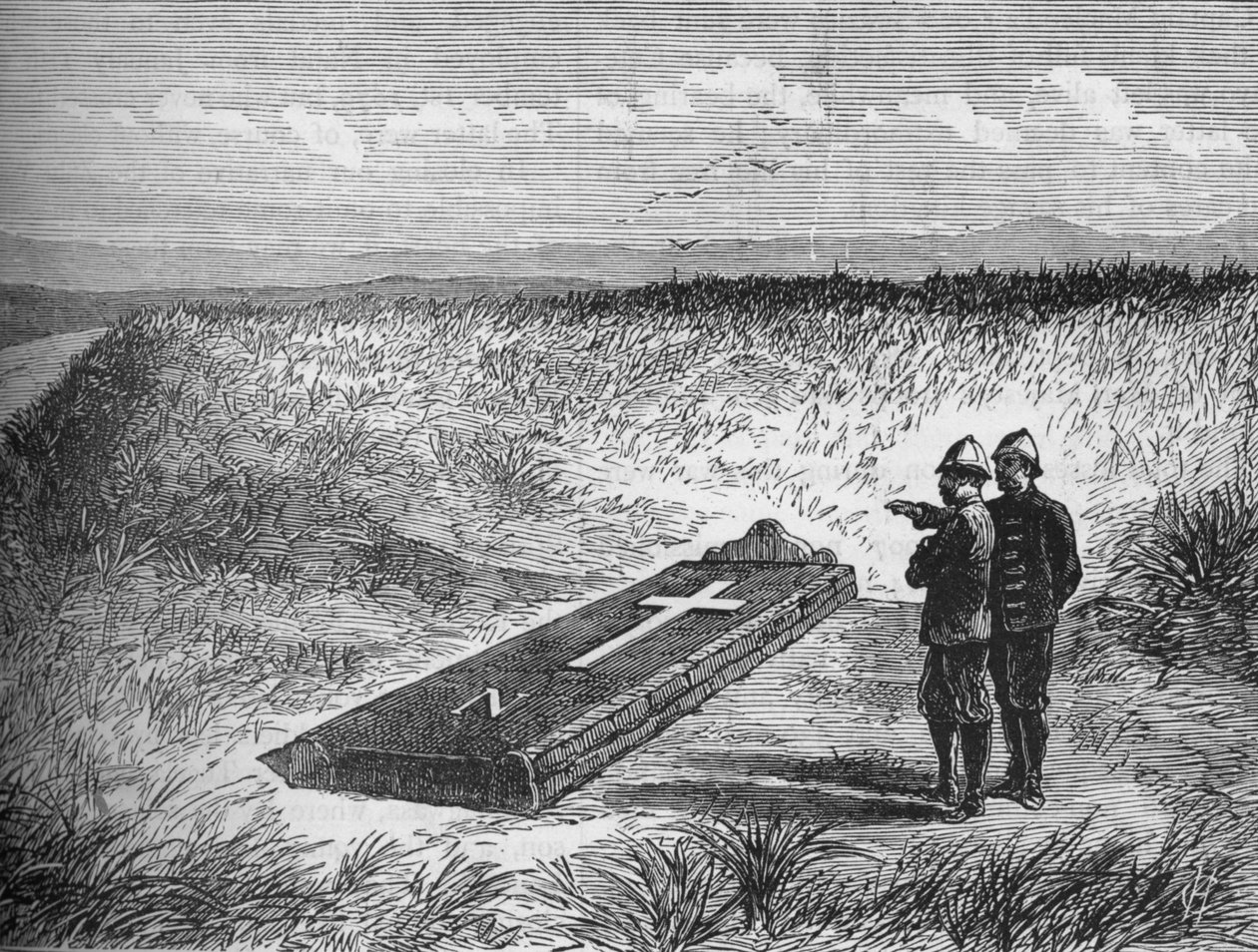 Muistokivi paikalla, jossa prinssi Louis Napoleon tapettiin, vuodelta 1880 tekijältä Unbekannt