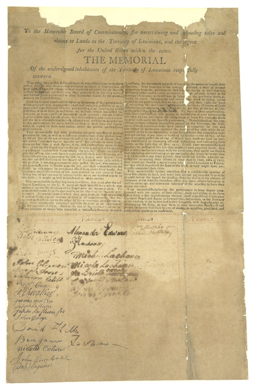 Muistomerkki kunnialliselle komissaarien hallitukselle maavaatimusten mukauttamisesta Louisianan alueella, 1803-1815 tekijältä Unbekannt