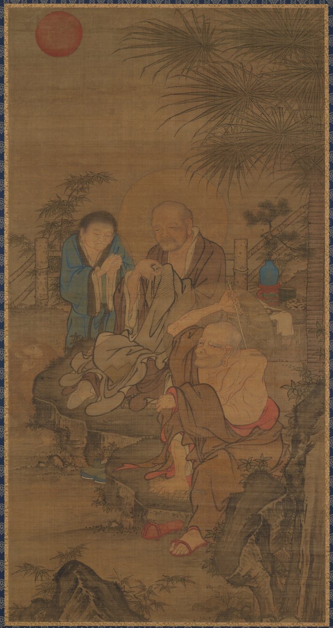 Vaatteiden korjaus varhaisessa aamuauringossa, Ming-dynastia, 1400-1500-luku. tekijältä Unbekannt
