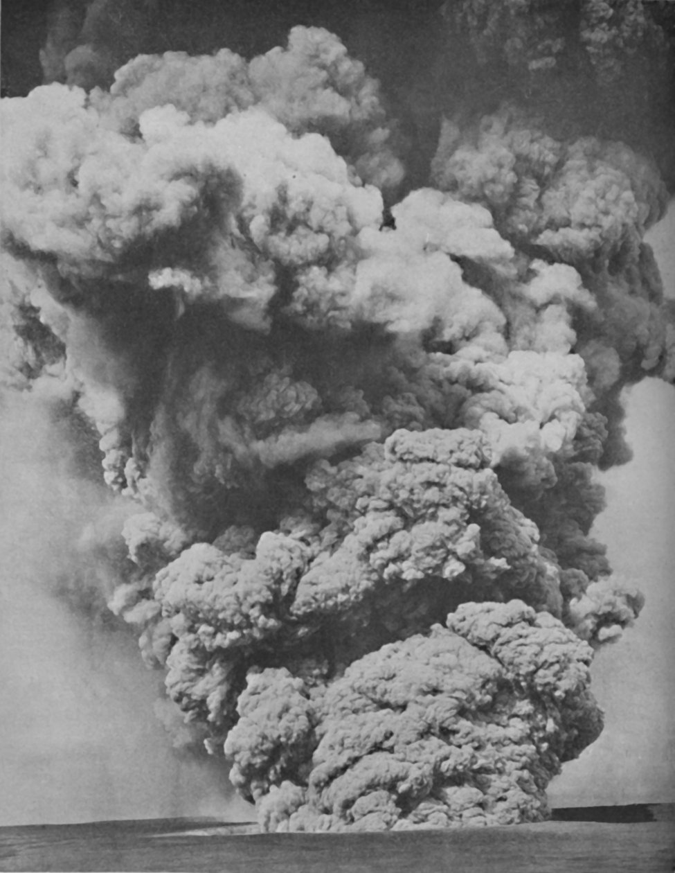 Mefiittinen pilvi röyhtäisi Kilauean suulta, vuodelta 1935 tekijältä Unbekannt