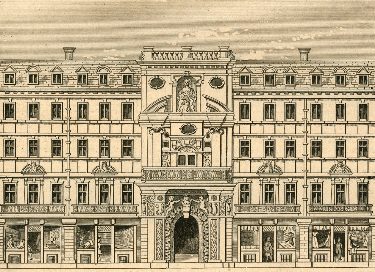 Mercers Chapel, sellaisena kuin se rakennettiin uudelleen palon jälkeen, 1897. tekijältä Unbekannt