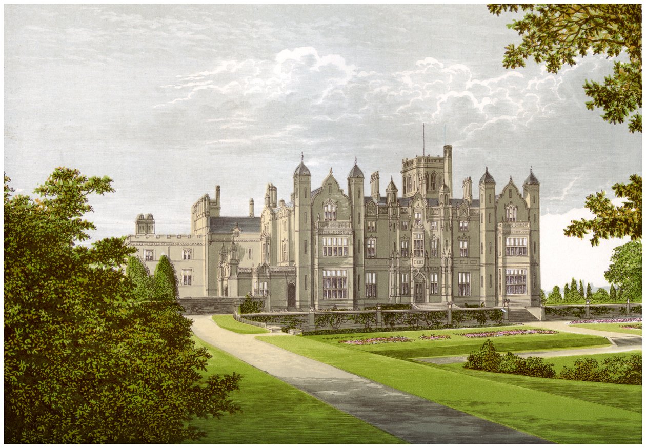 Merevale Hall, Warwickshire, Dugdalen perheen koti, vuodelta 1880 tekijältä Unbekannt