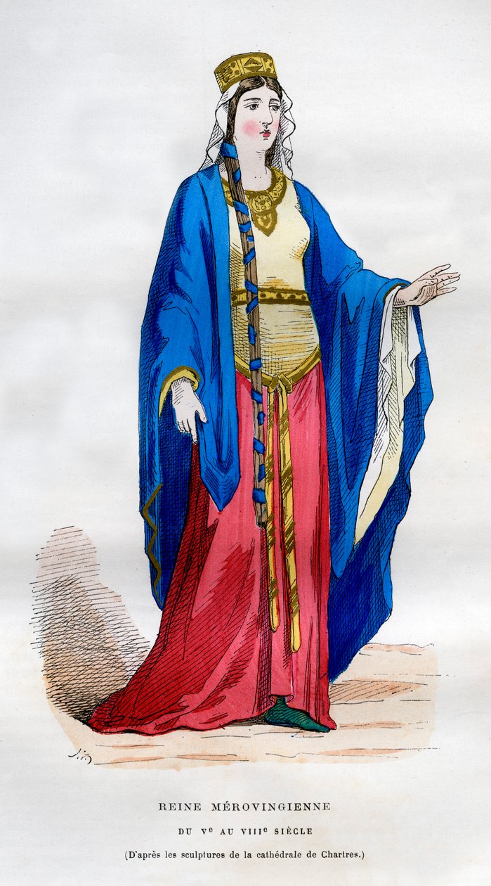 Merovingien kuningatar, 5.-8. vuosisadalla 1882-1884 tekijältä Unbekannt