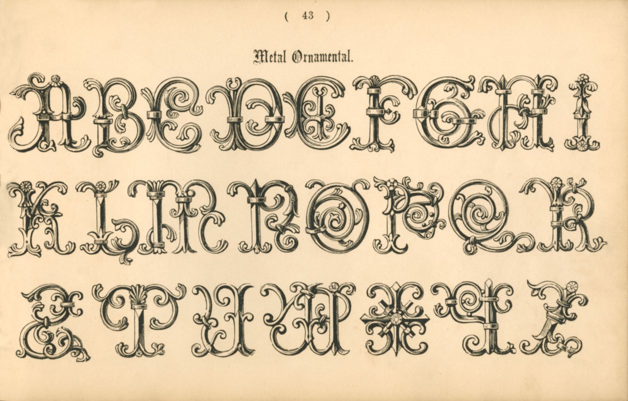 Metallikornamentti, 1862 tekijältä Unbekannt