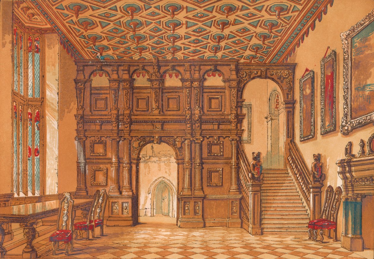 Methley Hall, 1845, 1864 tekijältä Unbekannt