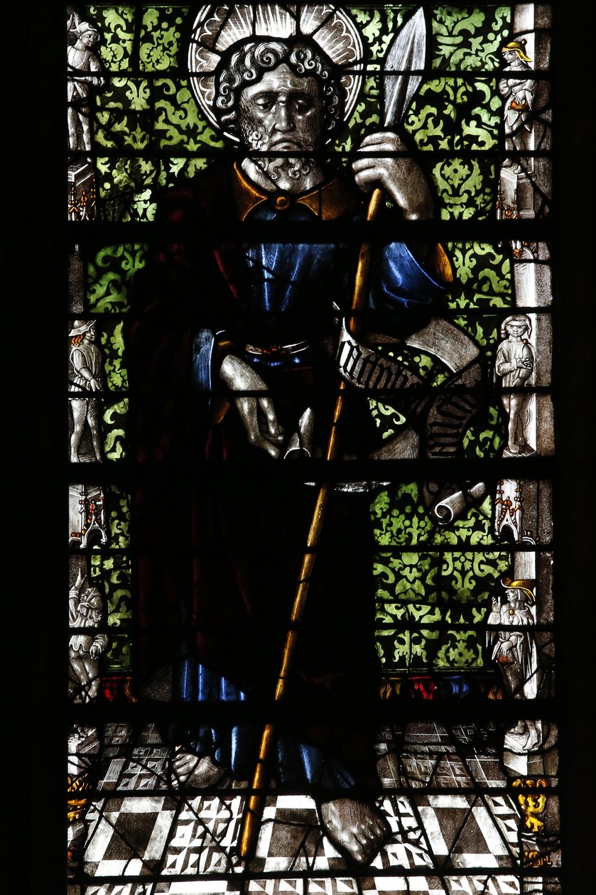 Metzin katedraali. Thiebaut de Lixheimin lasimaalaus 1504. Apostoli, Metz, Ranska tekijältä Unbekannt
