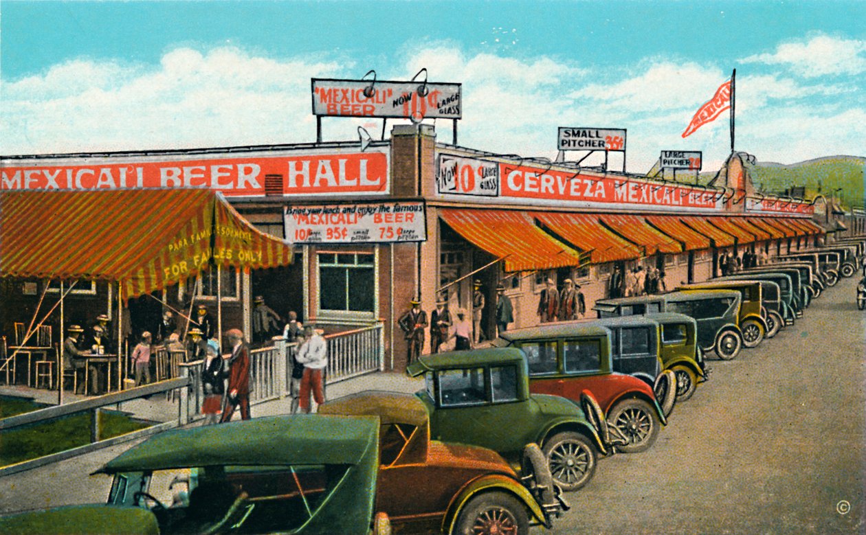 Mexicali Beer Hall, maailman pisin baari, vuodelta 1939 tekijältä Unbekannt