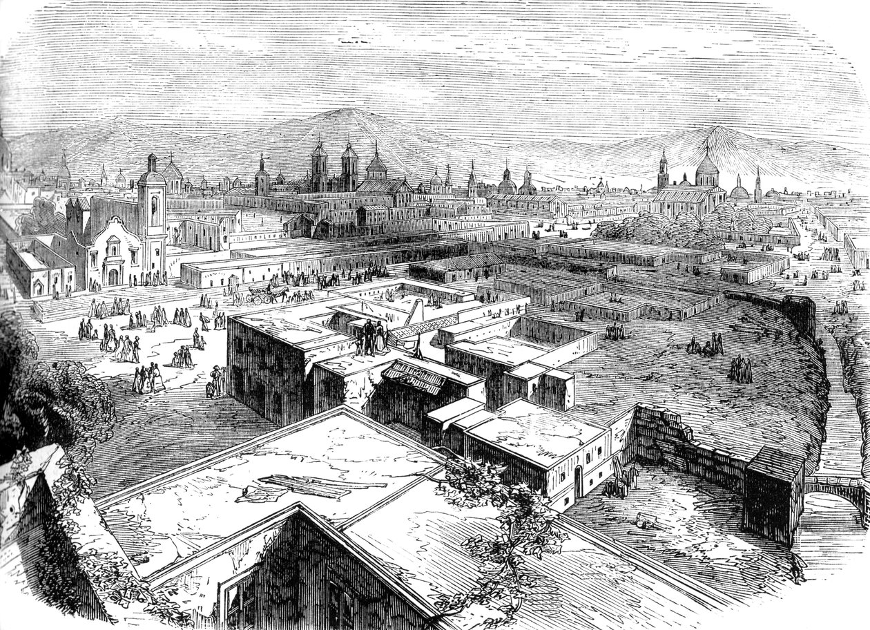 Mexico City, Meksiko, 1800-luvun puoliväli vuonna 1880 tekijältä Unbekannt