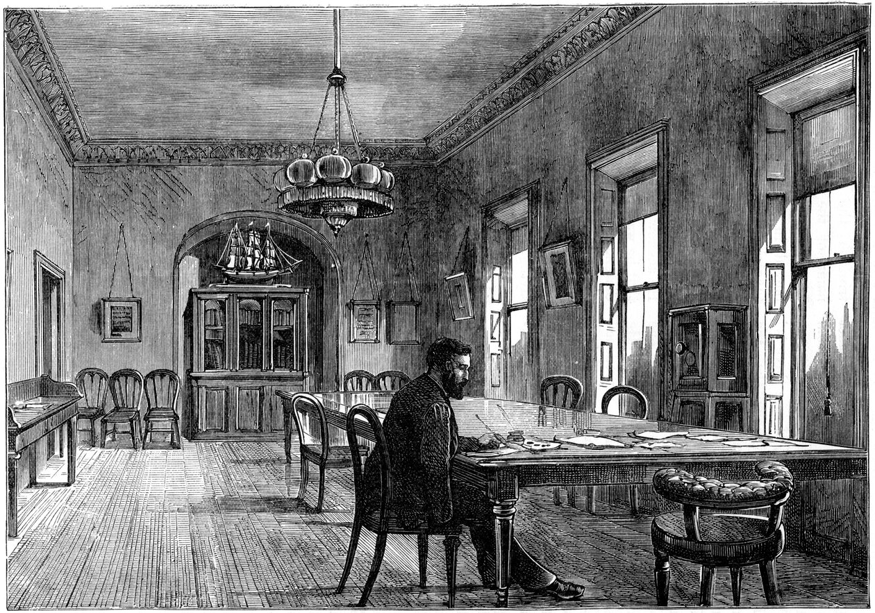 Michael Davitt Land Leaguen komiteahuoneessa, Upper Sackville Street, Dublin, 1891 tekijältä Unbekannt