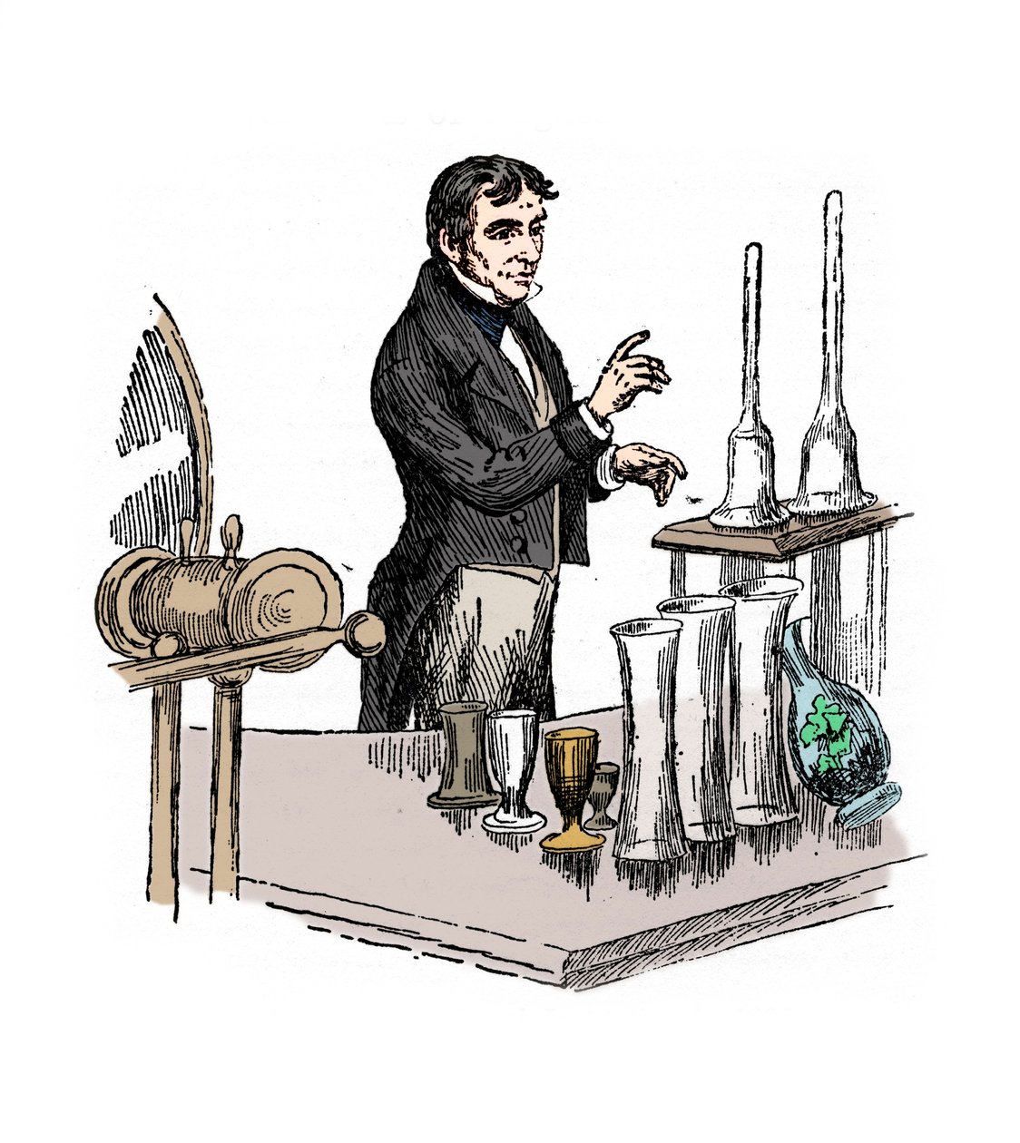 Michael Faraday luennoi Royal Institutionissa Lontoossa, 1835 1900-luku. tekijältä Unbekannt