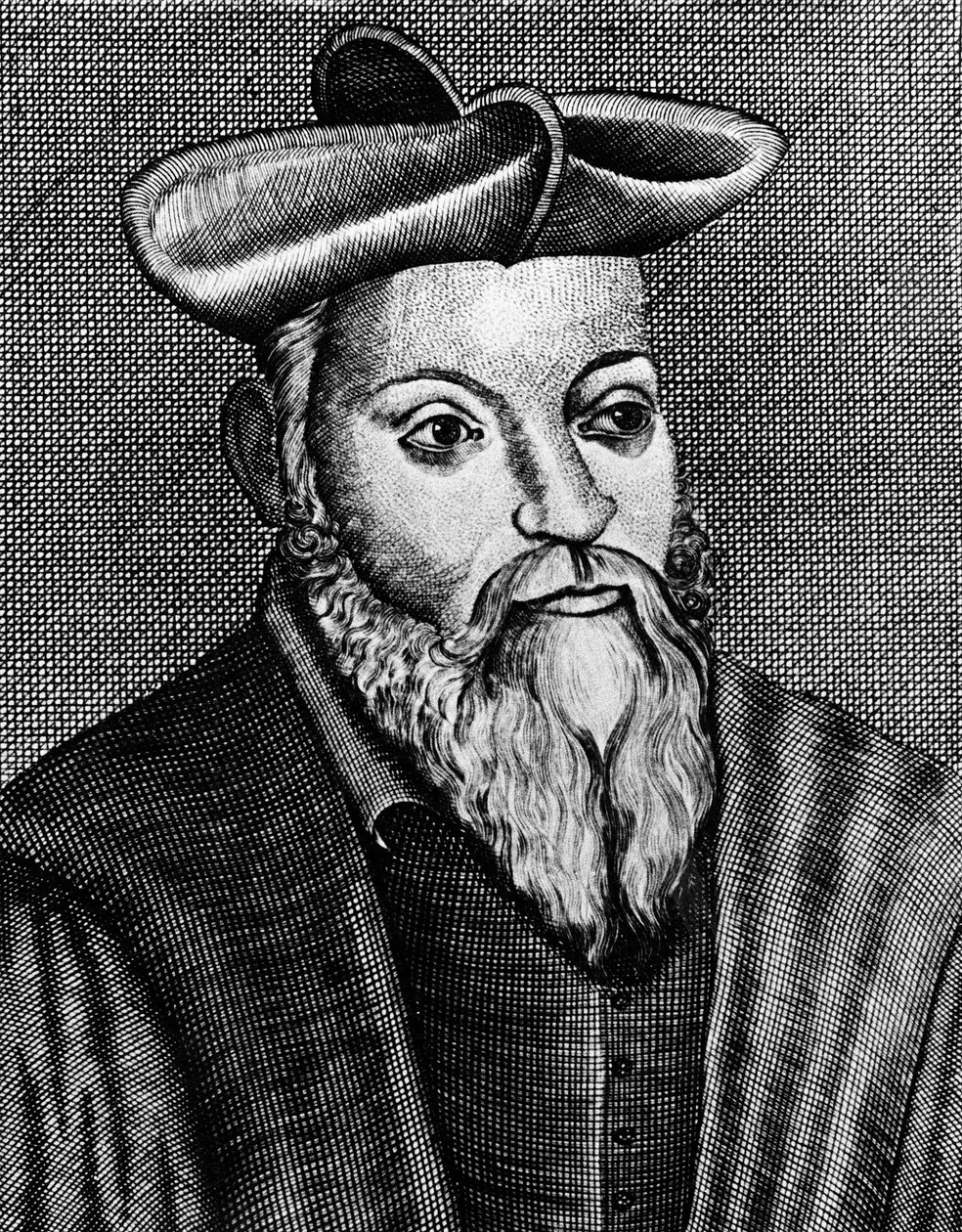 Michel Nostradamus 1503-1556, ranskalainen lääkäri ja astrologi, 1600-luku tekijältä Unbekannt