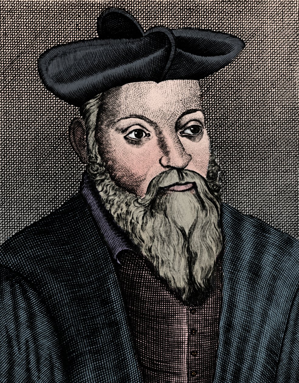 Michel Nostradamus 1503-1556, ranskalainen lääkäri ja astrologi, 1600-luku tekijältä Unbekannt