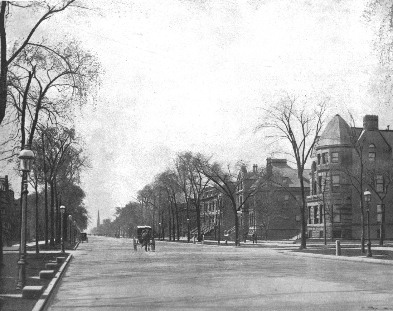 Michigan Avenue, katso etelään, Chicago, Illinois, USA, c1900. tekijältä Unbekannt