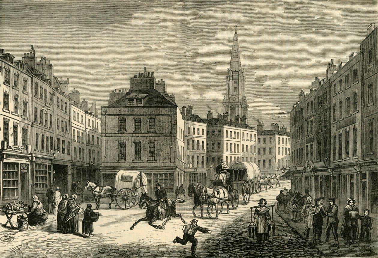 Middle Row, St. Giless, noin 1838, 1881. tekijältä Unbekannt