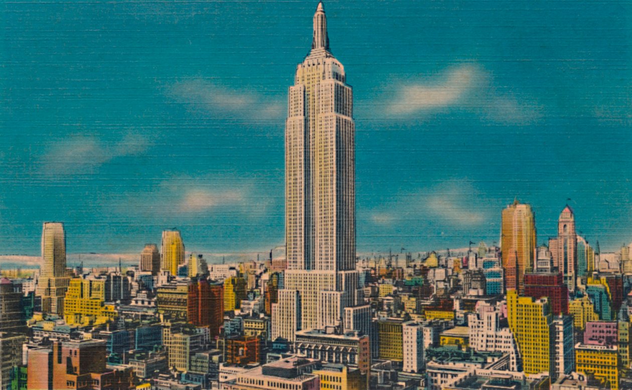 Midtown Skyline näyttää Empire State Building, New York City, 1940-luku tekijältä Unbekannt