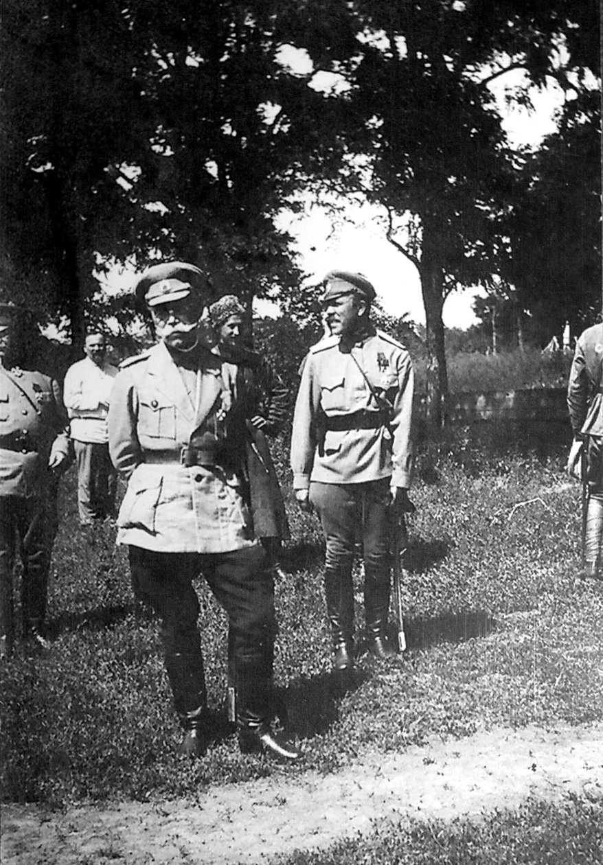 Mihail Aleksejev, vapaaehtoisarmeijan komentaja lähellä Jekaterinodaria, Venäjä, 1918 tekijältä Unbekannt