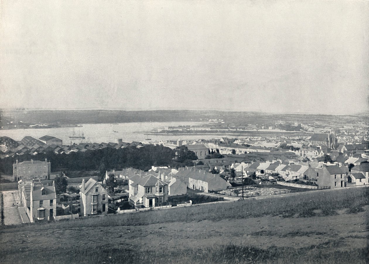 Milford Haven - Yleinen näkymä kaupunkiin ja Haveniin, 1895 tekijältä Unbekannt