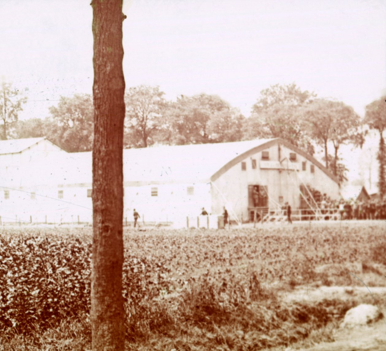 Sotilastukikohta, Furnes, Flanderi, Belgia, c1914-c1918 tekijältä Unbekannt