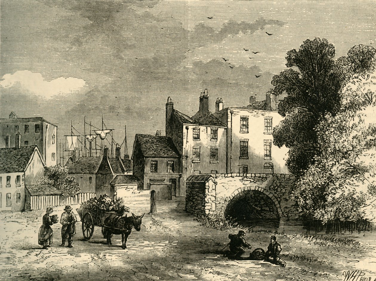 Mill Pond Bridge, vuonna 1826, n. 1878. tekijältä Unbekannt