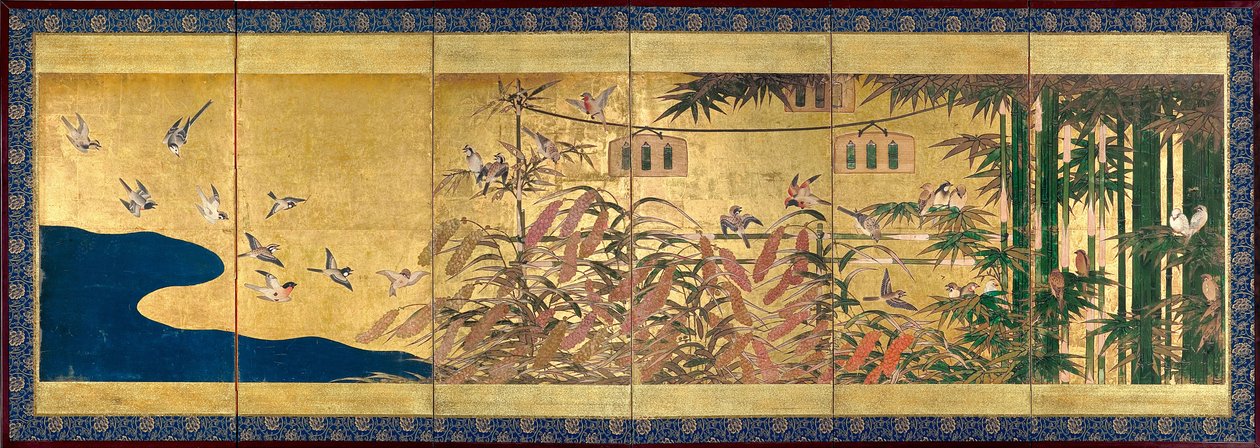 Hirssi ja linnut, noin 1625 tekijältä Unbekannt