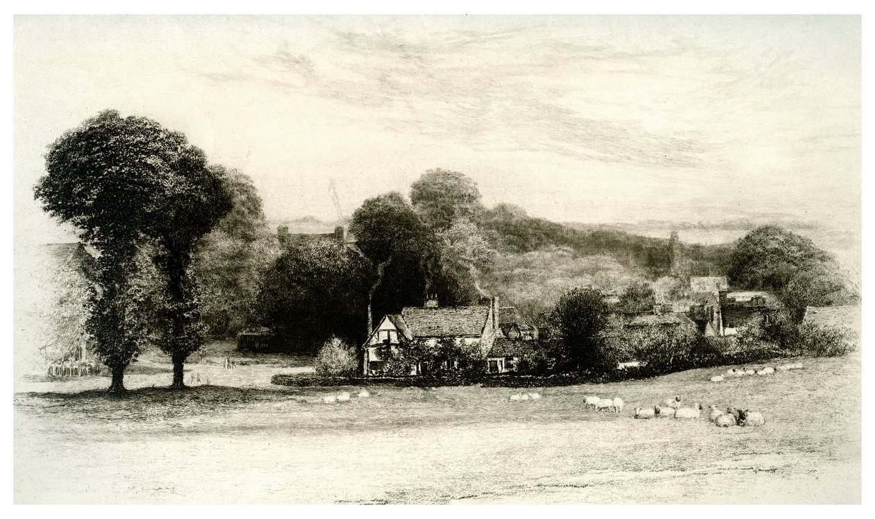 Miltonsin mökki, Chalfont St Giles, Buckinghamshire, 1895 tekijältä Unbekannt