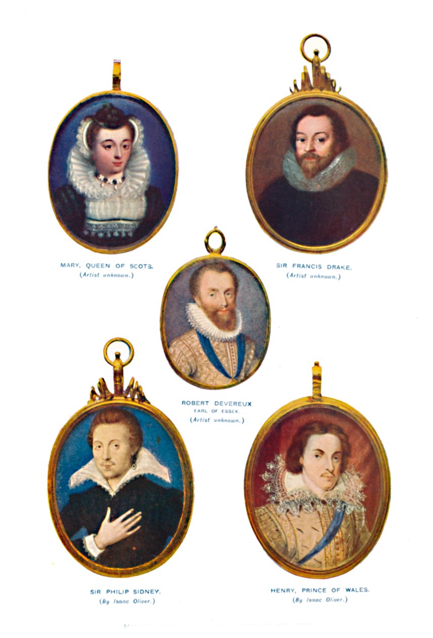 Elisabetin aikakauden miniatyyri Victoria and Albert Museum, c1580-1610, 1903 tekijältä Unbekannt