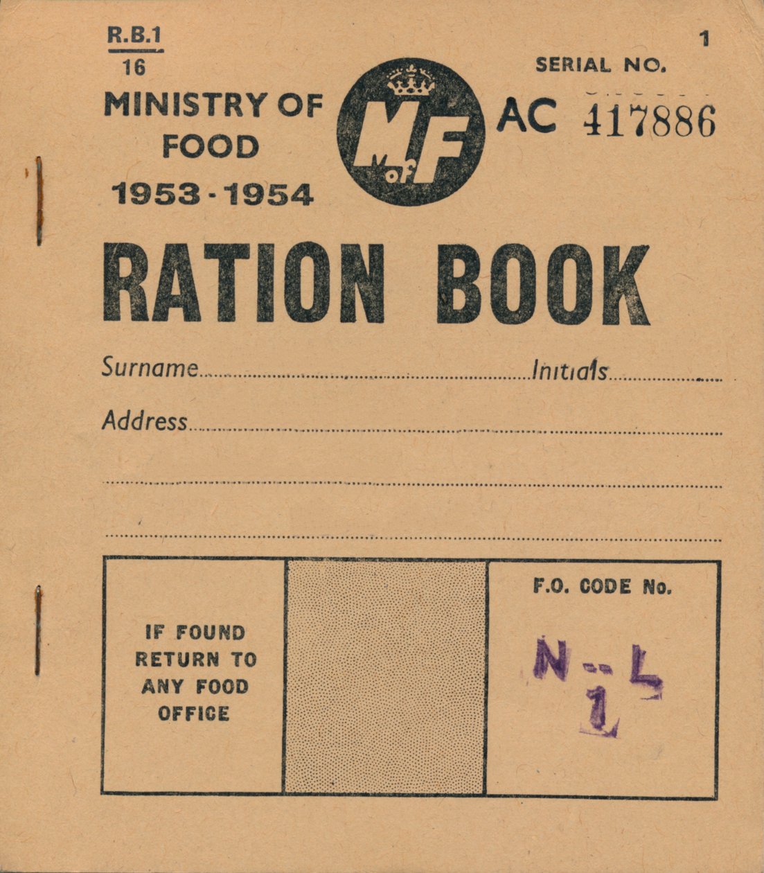 Elintarvikeministeriön annoskirja, 1953-1954 tekijältä Unbekannt