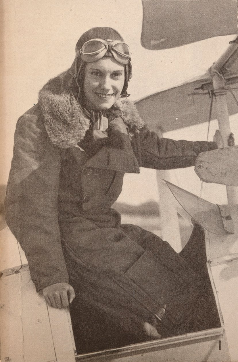 Neiti Jean Batten Uudesta-Seelannista, joka lensi toukokuussa 1934 Englannista Australiaan murtaen rouva M. tekijältä Unbekannt