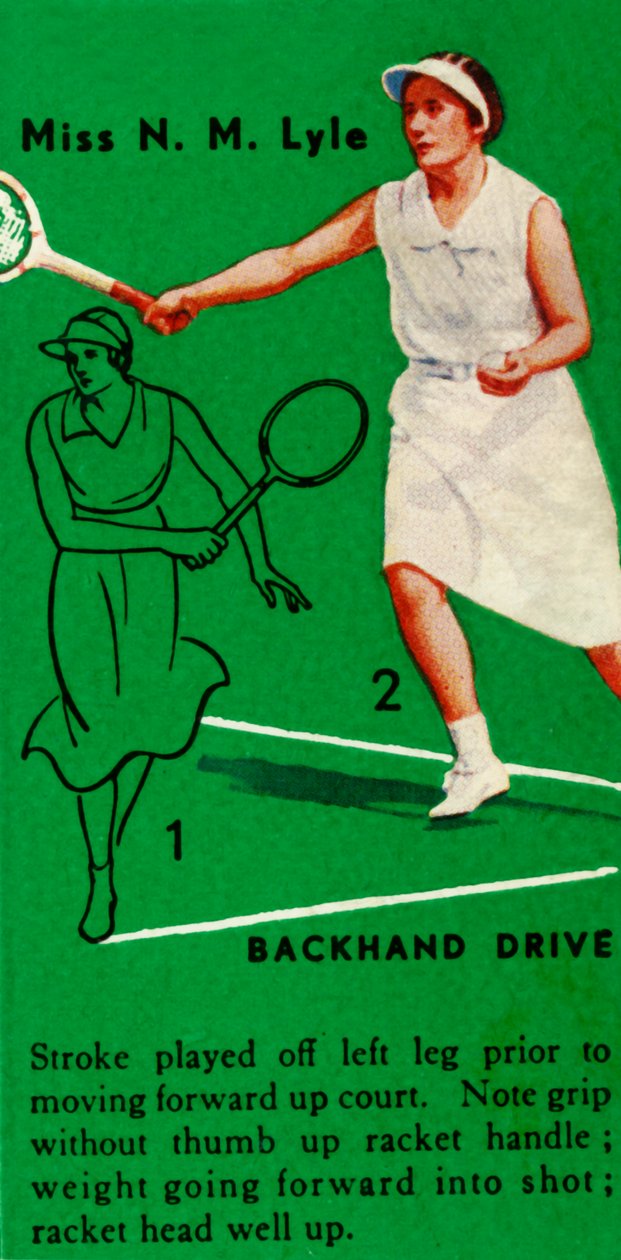 Neiti N. M. Lyle - Backhand Drive, 1935. tekijältä Unbekannt